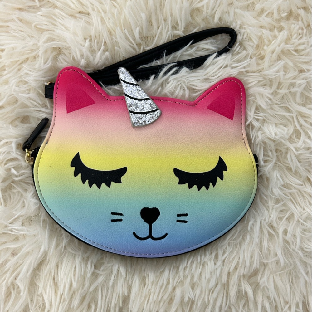 Betsey Johnson Rainbow Unicorn Cat Clutch